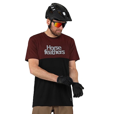 Bike koszulka Horsefeathers Fury Ss burgundy 2022 - 1