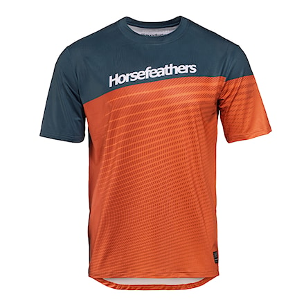 Bike Jersey Horsefeathers Quantum petrol/burnt orange 2025 - 4