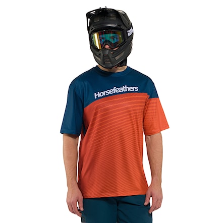 Bike Jersey Horsefeathers Quantum petrol/burnt orange 2025 - 1