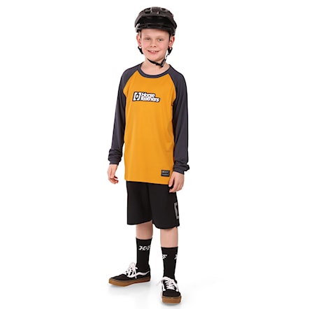 Bike koszulka Horsefeathers Spike LS Youth sunflower/indigo 2026 - 4
