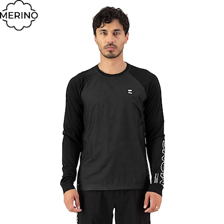 Bike dres Mons Royale Tarn Merino Bike Wind Jersey black 2025 - 1