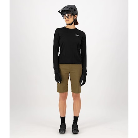 Bike dres Mons Royale Wms Diversion Merino Jersey LS black 2025 - 2