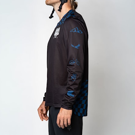 Bike Jersey SNOWBOARD ZEZULA Ondra Šenk LS Jersey Uni black/blue 2025 - 3