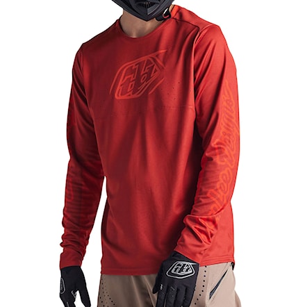 Bike koszulka Troy Lee Designs Sprint LS Jersey icon fire orange 2024 - 5