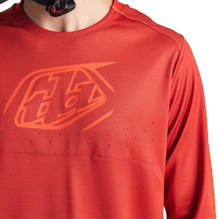 Bike koszulka Troy Lee Designs Sprint LS Jersey icon fire orange 2024 - 8
