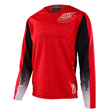 Bike Jersey Troy Lee Designs Youth Sprint LS Richter race red 2023 - 1