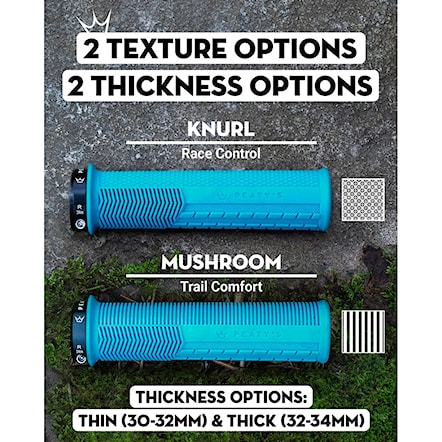 Bike gripy Peaty's Monarch Knurl Thick gum - 6