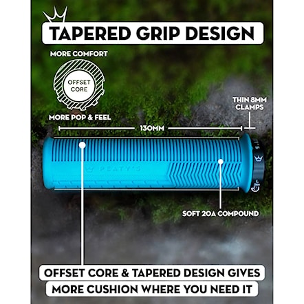Bike gripy Peaty's Monarch Knurl Thin gum - 4