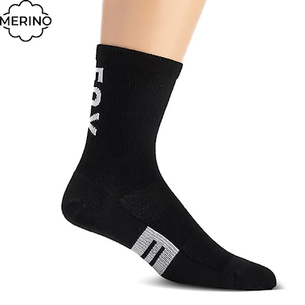 Bike ponožky Fox 6" Flexair Merino Sock black 2024 - 1