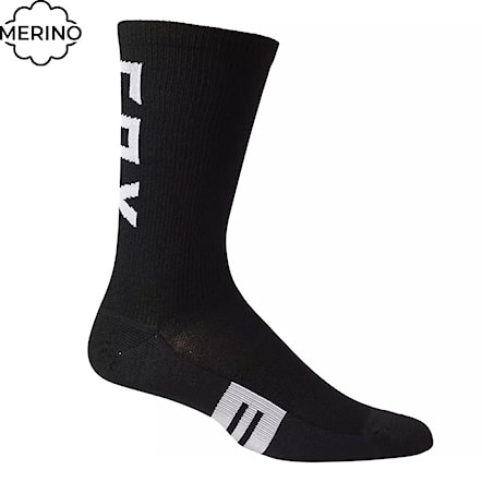 Bike ponožky Fox 8" Flexair Merino black 2022 - 1