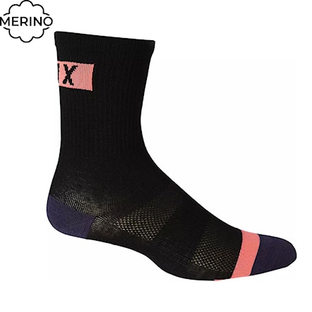 Bike ponožky Fox Wms 6" Flexair Merino black 2022 - 1