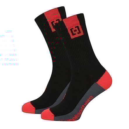 Bike Socks Horsefeathers Claw Long black/flame 2023 - 1