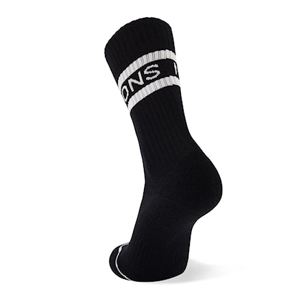 Bike ponožky Mons Royale Signature Crew Sock black/white 2024 - 2