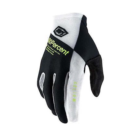 Bike Gloves 100% Celium black/white/fluo yellow 2021 - 1