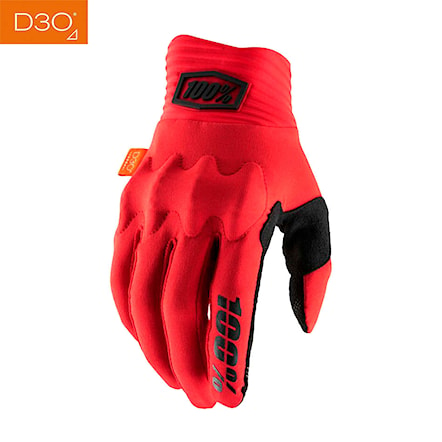 Bike Gloves 100% Cognito D30 red/black 2021 - 1