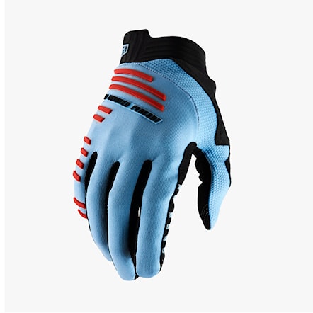Bike Gloves 100% R-Core light blue/fluo red 2020 - 1