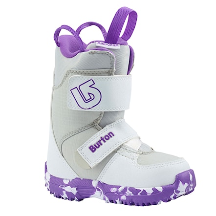 Topánky na snowboard Burton Mini-Grom white/purple 2018 - 1