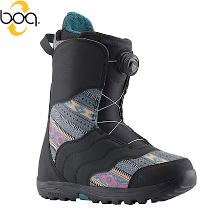 Topánky na snowboard Burton Mint Boa black/multi 2019 - 1