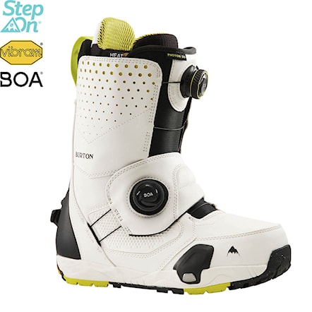 Buty snowboardowe Burton Photon Step On stout white/yellow 2022 - 1