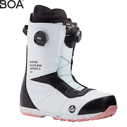 Topánky na snowboard Burton Ruler Boa white/black/multi 2021 - 1