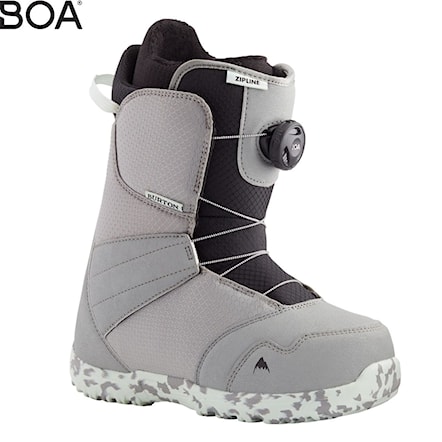 Snowboard Boots Burton Zipline Boa gray/neo-mint 2024 - 1