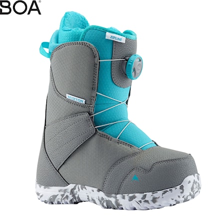 Snowboard Boots Burton Zipline Boa grey/surf blue 2020 - 1