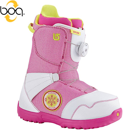 Snowboard Boots Burton Zipline Boa white/pink 2016 - 1