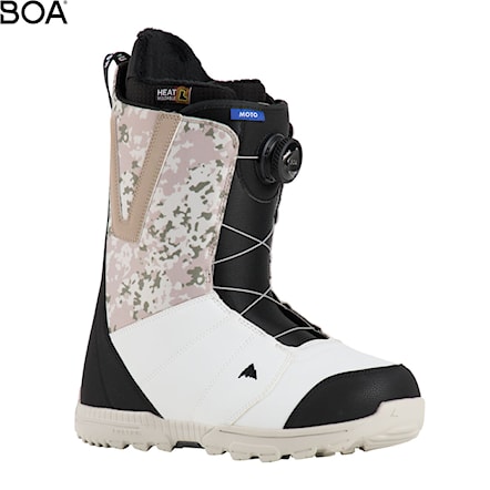 Snowboard Boots Burton Moto Boa black/white/snowfall camo 2025 - 1