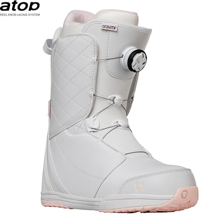 Topánky na snowboard Gravity Aura Atop white/pale pink 2024 - 1