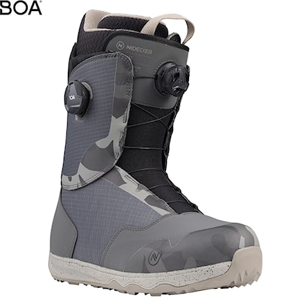 Topánky na snowboard Nidecker Rift grey camo 2024 - 1