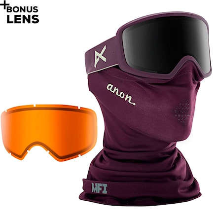 Gogle snowboardowe Anon Deringer MFI purple | sonar smoke+amber 2020 - 1