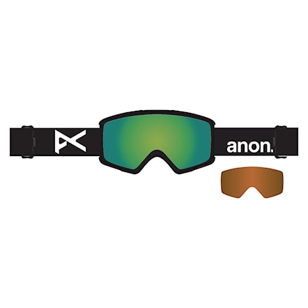 Gogle snowboardowe Anon Helix 2.0 black | perceive variable green+amber 2024 - 3
