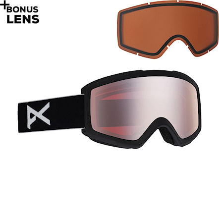 Snowboard Goggles Anon Helix 2.0 W/Spare black | silver amber+amber 2021 - 1