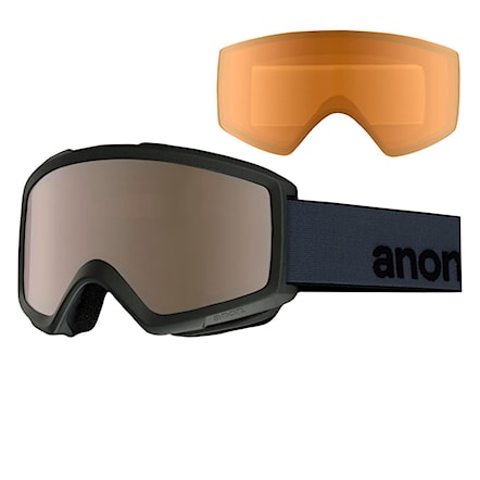 Snowboardové okuliare Anon Helix 2.0 W/spare stealth | silver amber+amber 2017 - 1