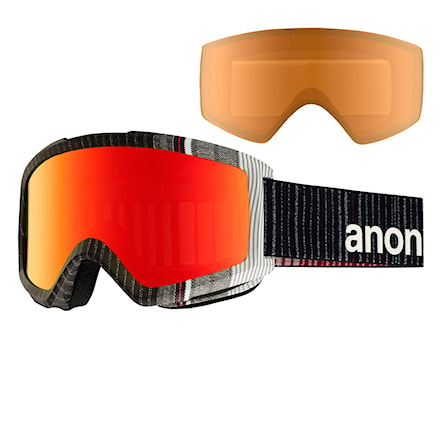 Snowboardové brýle Anon Helix 2.0 W/spare stryper | red solex+amber 2017 - 1