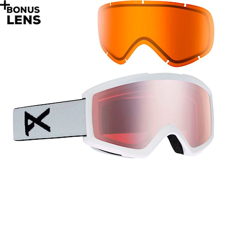 Snowboard Goggles Anon Helix 2.0 W/Spare white | silver amber+amber 2020 - 1