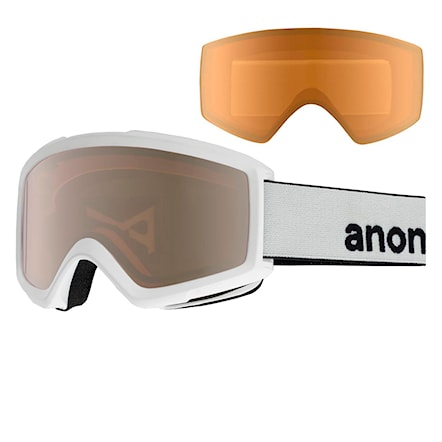 Snowboard Goggles Anon Helix 2.0 W/spare white | silver amber+amber 2017 - 1