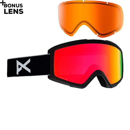 Gogle snowboardowe Anon Helix 2 Sonar W/spare black | sonar red+amber 2020 - 1