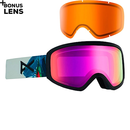 Gogle snowboardowe Anon Insight Sonar W/spare parrot | sonar pink+amber 2020 - 1