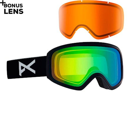Snowboard Goggles Anon Insight W/spare black | green solex+amber 2020 - 1