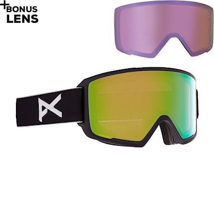 Snowboard Goggles Anon M3 black | perceive variable green+per.cloudy pink 2021 - 1