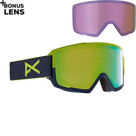Snowboard Goggles Anon M3 blue split | perceive variable green+per.cloudy pink 2021 - 1