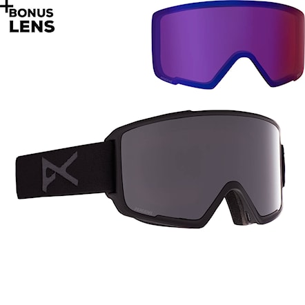 Snowboard Goggles Anon M3 Snapback smoke | perceive sunny onyx+per.var.violet 2021 - 1