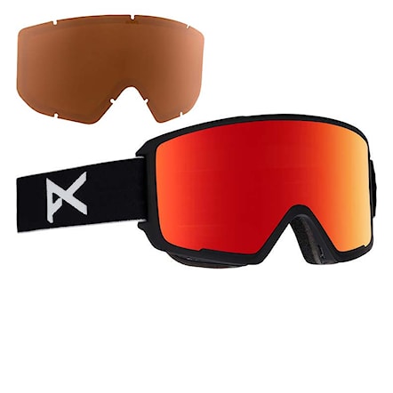 Snowboardové brýle Anon M3 W/spare black | red solex+red ice 2018 - 1