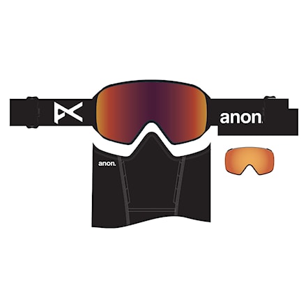 Snowboard Goggles Anon M4 S Toric black | perceive sunny red+perceive cloudy burst 2024 - 4