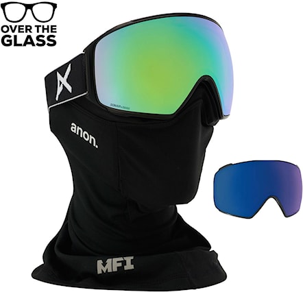Snowboardové brýle Anon M4 Toric black | sonar green+sonar blue 2019 - 1