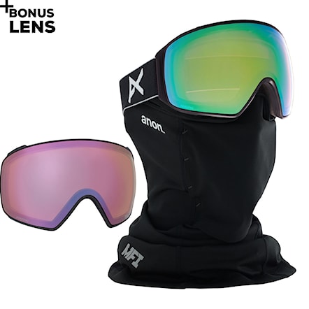 Snowboard Goggles Anon M4 Toric MFI black | perc.var.green+perc.cloudy pink 2021 - 1