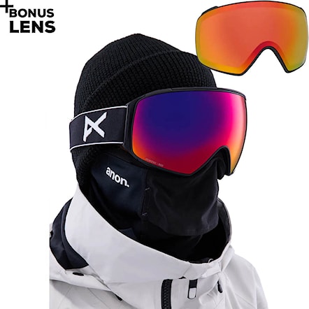 Snowboard Goggles Anon M4 Toric MFI black | perc.sunny red+perc.cloudy burst 2024 - 1