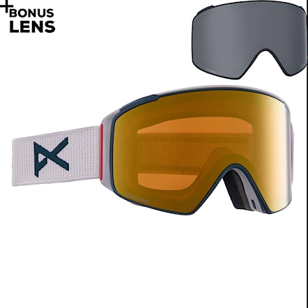Snowboard Goggles Anon M4S MFI Cylindrical warm grey | perc.sunny bronze+perc.cloudy burst 2023 - 1