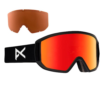 Snowboard Goggles Anon Relapse black scale | red solex+amber 2017 - 1